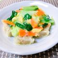 ☆３匹の子ぶた☆'s cooksnap of when they made チンゲンサイの卵とじ塩あんかけ.