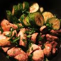 ame-ikuru's cooksnap of when they made 鶏むね肉とマッシュルームのアヒージョ.
