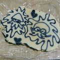 よぉぎゅると's cooksnap of when they made 竹炭パウダーでホットケーキアート.