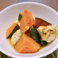 クックOW2RPL☆'s cooksnap of when they made かぼちゃ☆ふわふわ鶏だんごの煮もの.