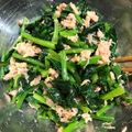 豆乳pudding's cooksnap of when they made ほうれん草とツナの和え物.