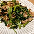 ちーろ５'s cooksnap of when they made おばあ直伝沖縄料理！空芯菜ニンニク炒め.