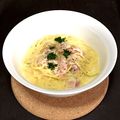 B_C_M's cooksnap of when they made クリームシチューからの、カルボナーラ風.