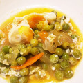 matiyo's cooksnap of when they made 玉ねぎとえんどう豆の卵とじ.