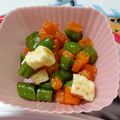 ひっと。's cooksnap of when they made 子供にも♪いんげんと人参のチーズサラダ＊.