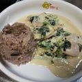 saskach's cooksnap of when they made ほうれん草と豚肉のクリーム煮☆”.