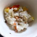 kajunjuna 's cooksnap of when they made 離乳食後期〜 さつまいもの炊き込みご飯.