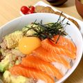 llmq♡'s cooksnap of when they made マグロとアボカドのポキ風.