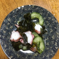 MEグッチ's cooksnap of when they made きゅうりとワカメとタコの酢の物.