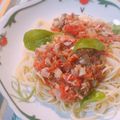 ぐるーみぃさん's cooksnap of when they made トマトとサバ缶の冷製パスタ.