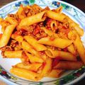 popohii's cooksnap of when they made 旦那も子供も大好き簡単ミートソースペンネ.
