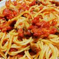 ちーこ♪♪'s cooksnap of when they made トマト缶で作る☆鶏肉のトマトソースパスタ.