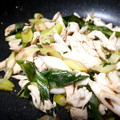 クック3P6LZA☆'s cooksnap of when they made ささみ（胸肉）とネギのゴマ油炒め.