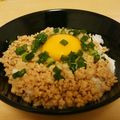 しらたまこむぎ's cooksnap of when they made また食べたくなる！「鶏そぼろで月見丼」.