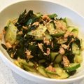 のりこinUSA's cooksnap of when they made きゅうりワカメツナの酢の物.