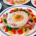 クックI7I5L1☆'s cooksnap of when they made ♡オニオンカップのベーコンエッグ♡.