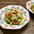 watership's cooksnap of when they made 豚バラ肉と椎茸とレタスのオイスター炒め.