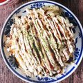 Amiiiiiy's cooksnap of when they made 簡単！レンジで焼かないお好み焼き風.