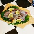 ★サンセット★'s cooksnap of when they made 鰯の刺身 with 葱生姜.