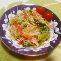 えれぼん's cooksnap of when they made モヤシとレタスとカニカマのナムル風.