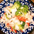 ももたももた's cooksnap of when they made ブロッコリーとかにかまの甘酢和え.