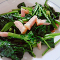 リンゴぐま's cooksnap of when they made ほうれん草とベーコンのダシダ炒め.