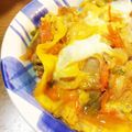 2男児の母☆'s cooksnap of when they made フライパンで簡単に♪人参入り親子丼♪.