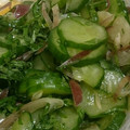 yuipuku's cooksnap of when they made きゅうり☆みょうが☆大葉のあえ物.