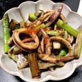 プリン後輩's cooksnap of when they made アスパラとイカのマヨ炒め【ＪＡ福岡市】.