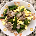 ミケネコママ's cooksnap of when they made オクラと豚こまの卵炒め♪簡単すぐできる！.