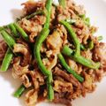 ＯＢＵ's cooksnap of when they made 豚こま肉といんげん豆のスタミナ炒め★.