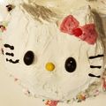 さらさらストレート's cooksnap of when they made 超簡単！ キティちゃん ケーキ 誕生日.
