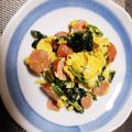 Dahyana's cooksnap of when they made ほうれん草玉子炒め.