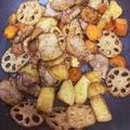 ざべり〜にょ's cooksnap of when they made 豚バラ肉と秋の根菜～こってり甘辛揚げ.