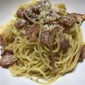 クックOZD7Y6☆'s cooksnap of when they made 生クリームを使わない本格カルボナーラ.