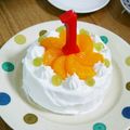 ぷくさん３'s cooksnap of when they made 夏生まれ！１歳の誕生日ケーキ.