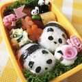 アカツキ55's cooksnap of when they made チビパンダおにぎり　幼稚園用キャラ弁.