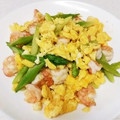 クックL6JZSR☆'s cooksnap of when they made ふんわりたまご♥海老とアスパラのマヨ炒め.
