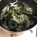 リボンヌ's cooksnap of when they made オクラとわかめの中華スープ.