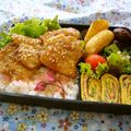 runa10's cooksnap of when they made 桜ご飯の酢飯と、豚ロースの甘辛照り焼き.