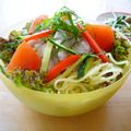runa10's cooksnap of when they made ★冷しゃぶサラダラーメン★.