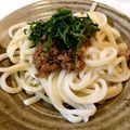 ぴよんぬ1980's cooksnap of when they made 梅とオクラのさっぱり☆冷やし肉味噌うどん.