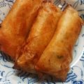 小清水っ子's cooksnap of when they made 春巻きの皮で✱鶏と青じその揚げ餃子風✱.