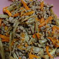 くっちゃびんぞう's cooksnap of when they made 合挽肉と人参と牛蒡のオイスター中華味炒め.