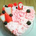 クックO63U3F☆'s cooksnap of when they made 父の日にも☆ハートのデコレーションケーキ.