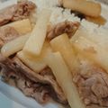 万華月's cooksnap of when they made 簡単！豚肉と山芋のバタポン炒め♥.