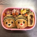 ともごろう0226's cooksnap of when they made ツムツム チップとデールみつばちキャラ弁.