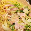 さやりんりん's cooksnap of when they made 豆苗ときのこの和風パスタ.