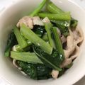 mizumelo's cooksnap of when they made 小松菜と豚肉de白だし炒め.