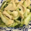 んりおか's cooksnap of when they made チンゲン菜と胸肉の☆さっぱり塩レモン炒め.